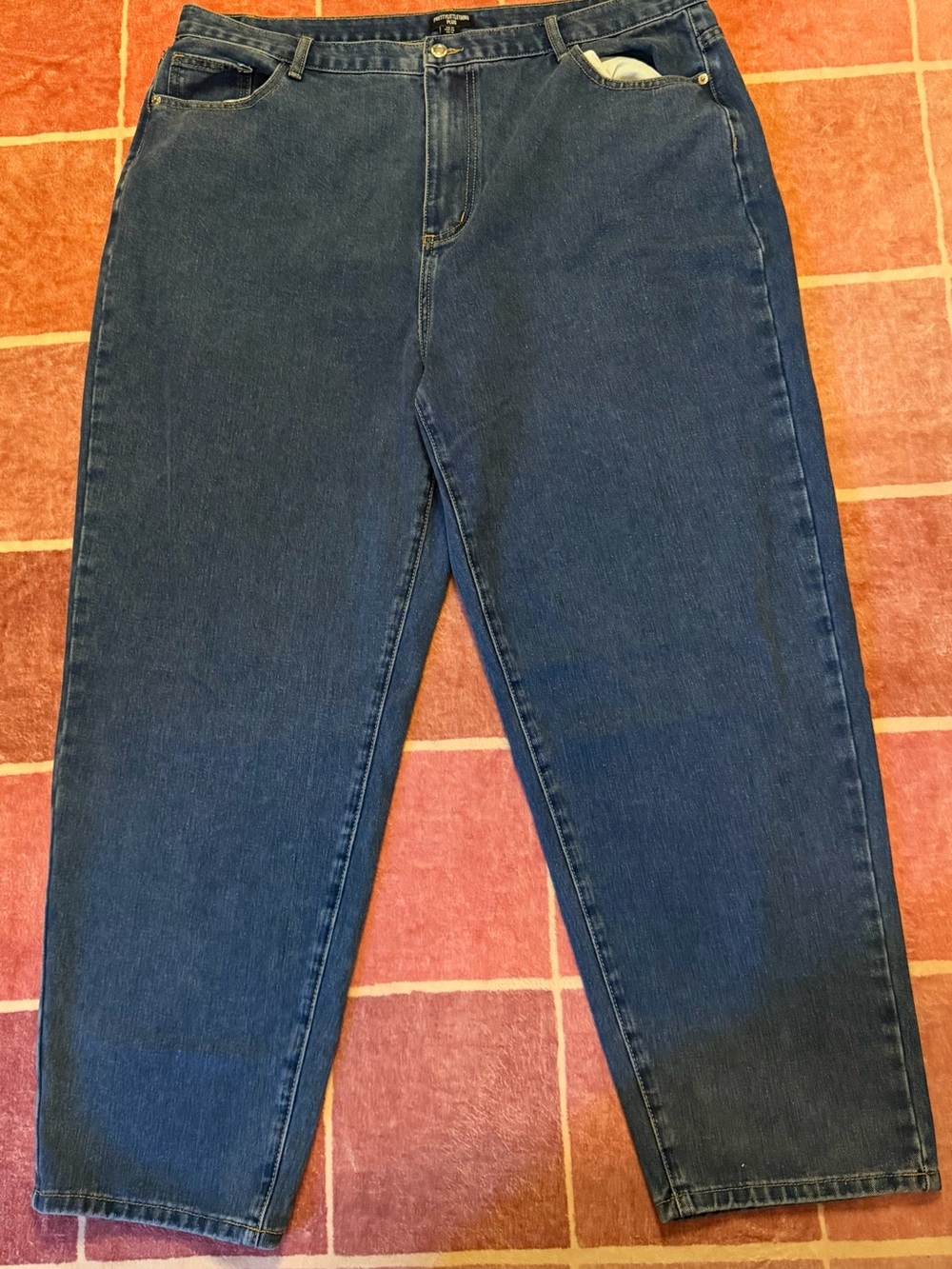 PrettyLittleThing High-Rise Straight Leg Jeans - Dark Blue